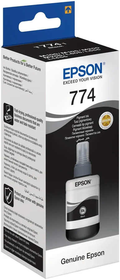 EPSON 774 EcoTank Pigment Black 140ml Original Ink Bottle