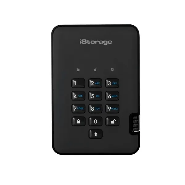 Зашифрованный внешний SSD iStorage diskAshur2 16 ТБ черный