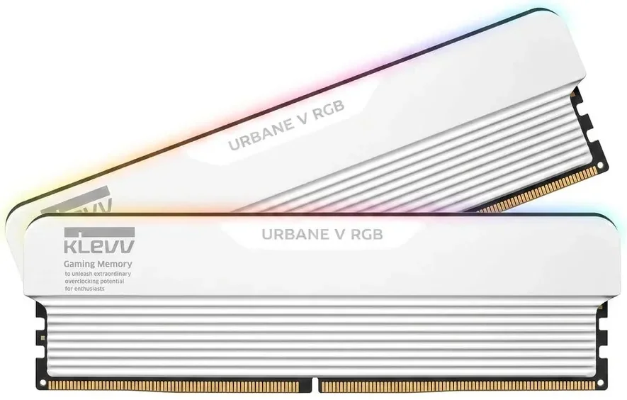 Klevv URBANE V RGB 32GB (2x16GB) DDR5 6000MHz CL28 Memory Kit, White
