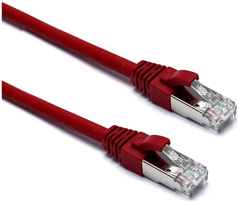 Excel Cat6A F/FTP Patch Lead 1m Red