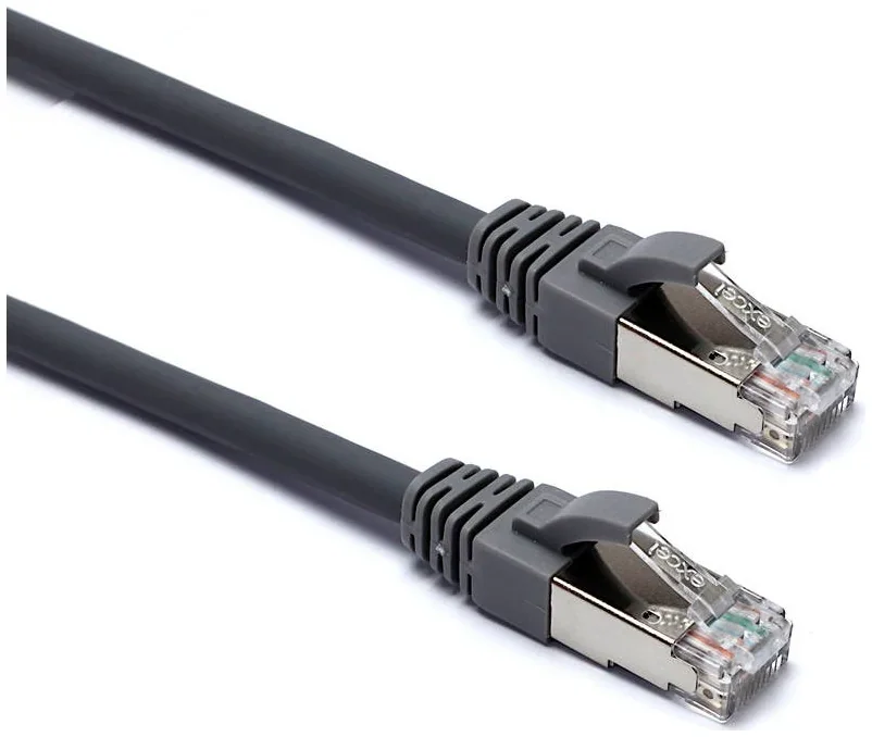 Excel Cat6A F/FTP LSOH 3m Patch Lead, Grey