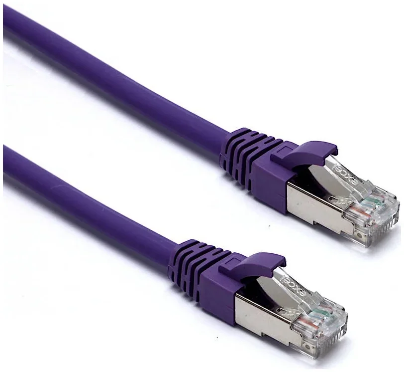 Excel Cat6A F/FTP Patch Lead 1m Violet