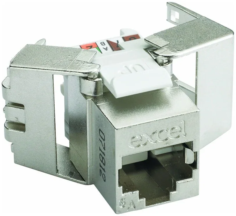 Гнездо keystone Excel Cat6A FTP Low Profile Toolless