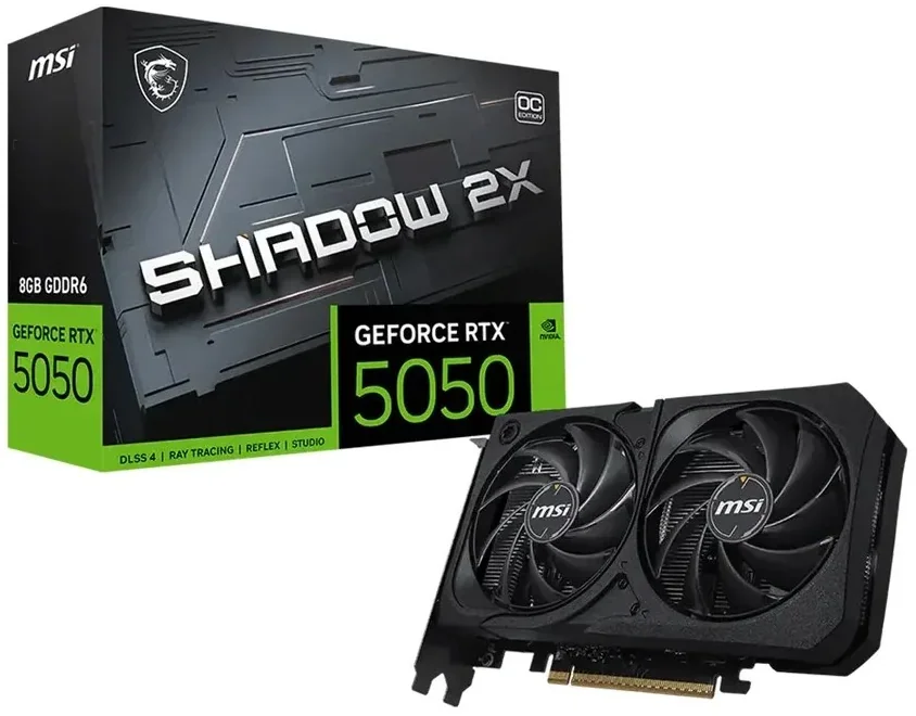 MSI GeForce RTX 5050 8G Shadow 2X OC Graphics Card