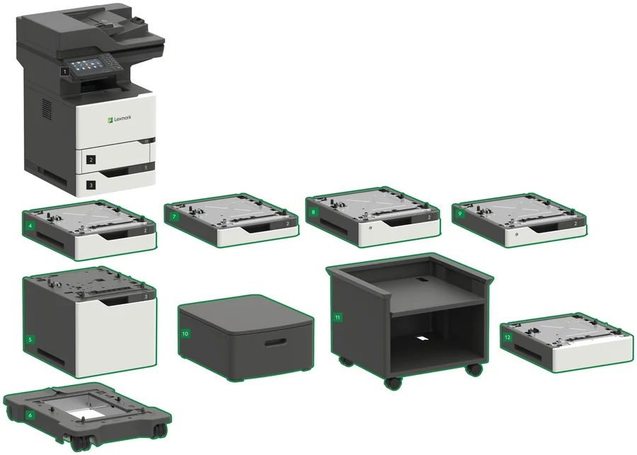 מדפסת לייזר משולבת Lexmark MX722adhe