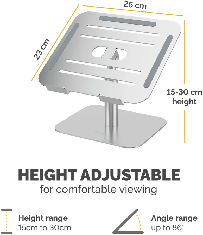 Fellowes Alumia Desk Laptop Stand Silver