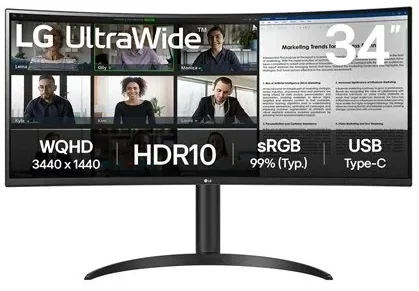 מסך מחשב קעור LG UltraWide 34WR55QK