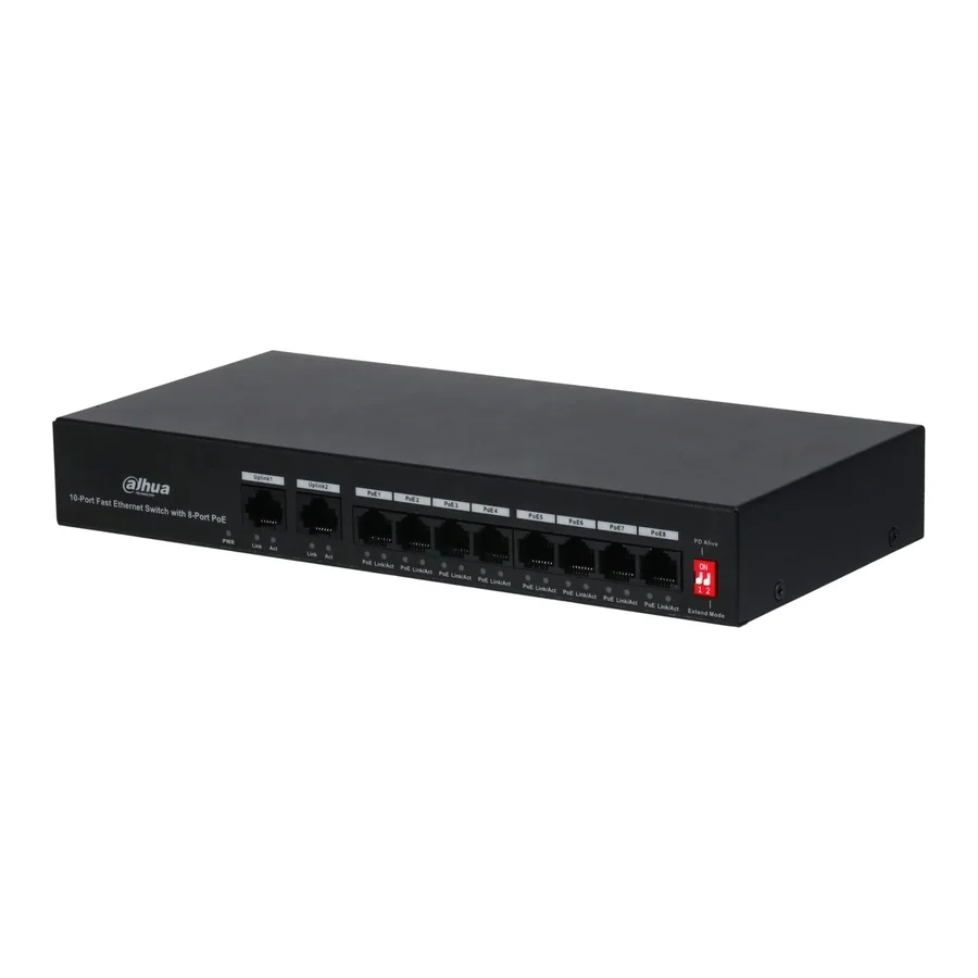 מתג PoE לא מנוהל DAHUA PFS3010-8ET-65