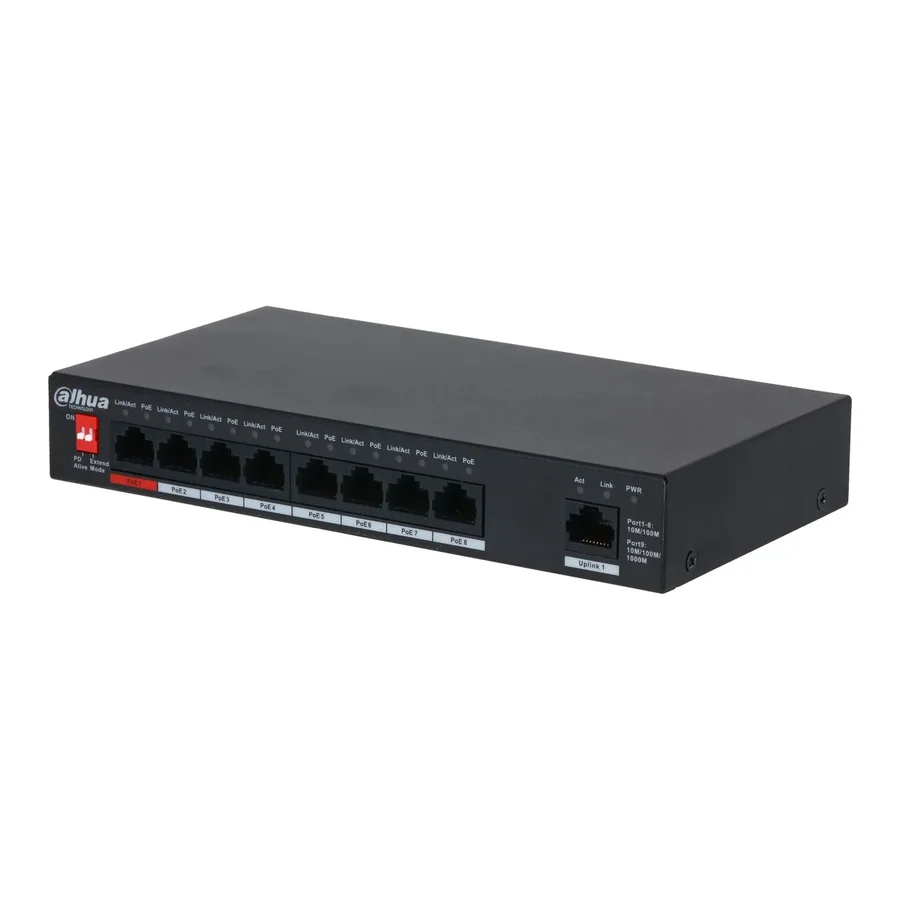 מתג PoE לא מנוהל DAHUA PFS3009-8ET1GT-96