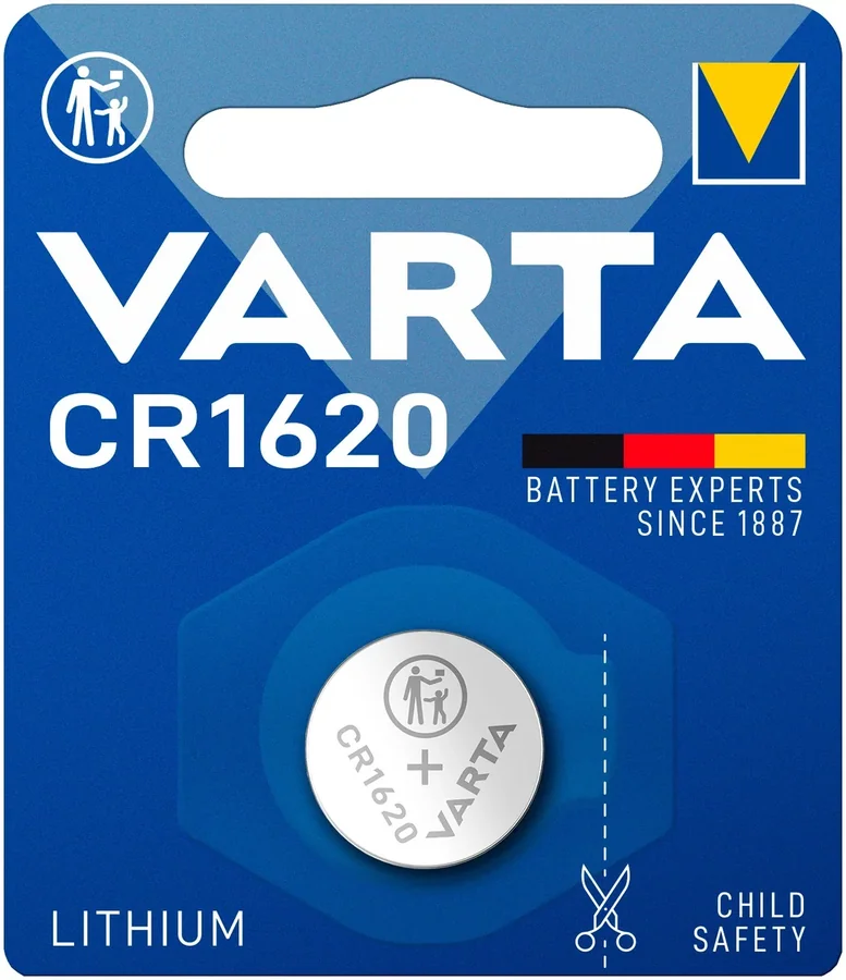 VARTA Lithium CR1620 3V Coin Cell, Pack of 10