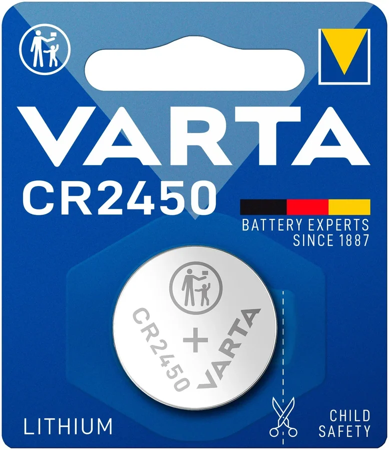 Литиевая батарейка-таблетка VARTA CR2450 3V, упаковка 10 шт.