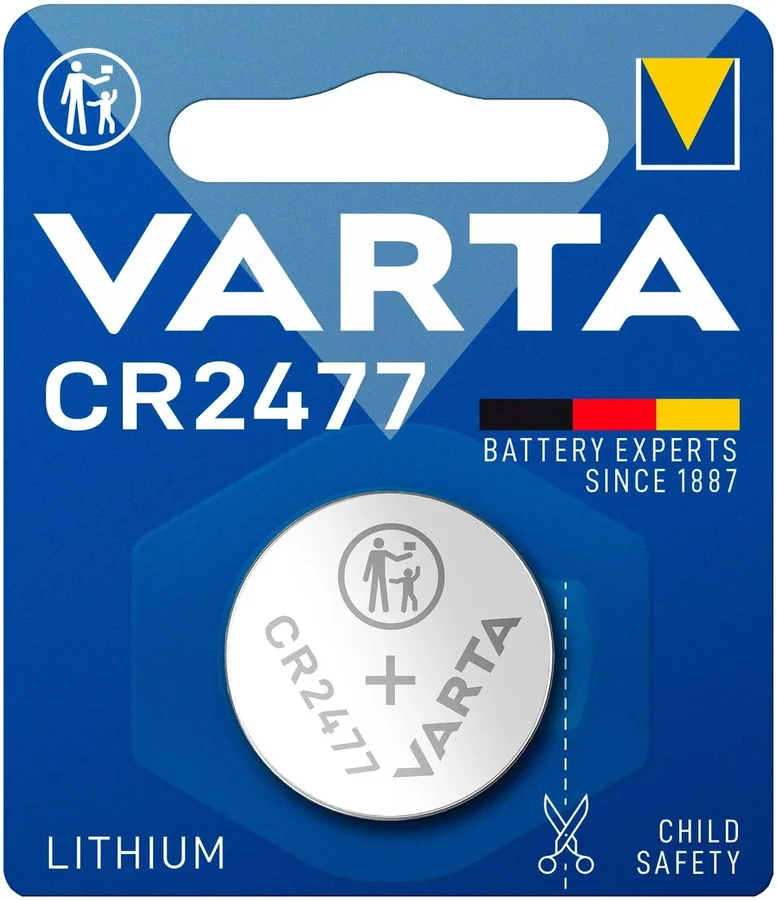 סוללת כפתור ליתיום VARTA CR2477 3V מארז 10