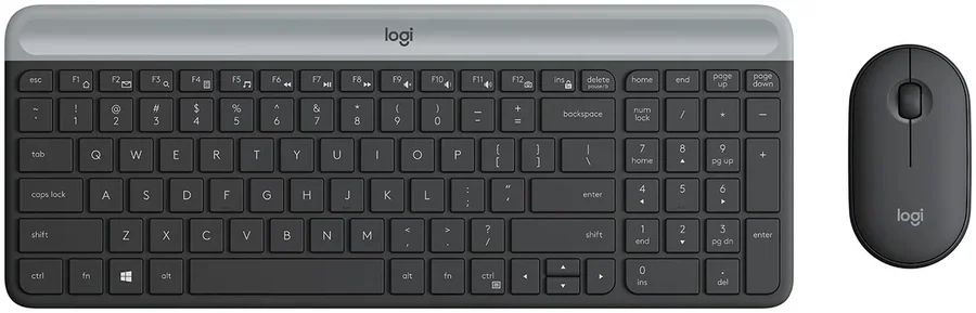 Комплект клавиатура и мышь беспроводной Logitech MK470 US, графит