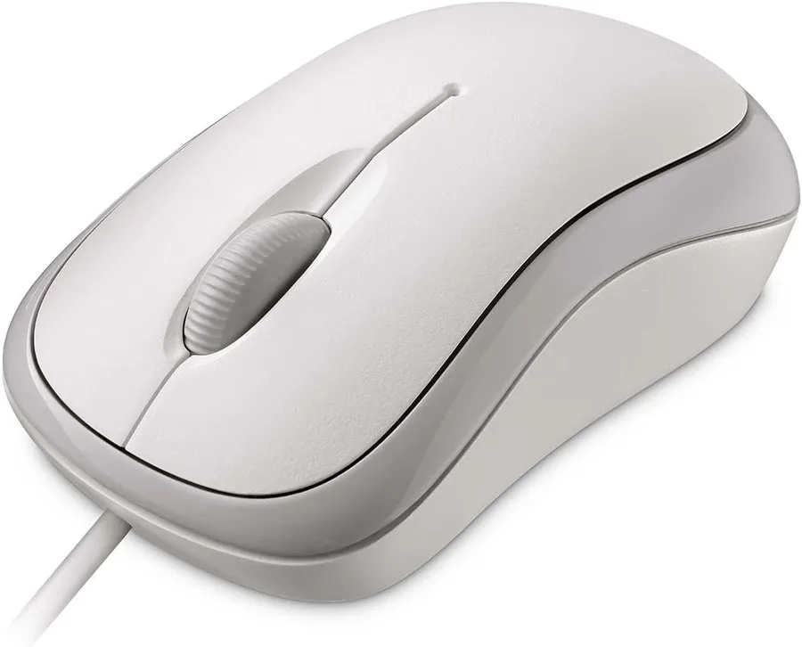 עכבר חוטי Microsoft Basic Optical Mouse for Business לבן