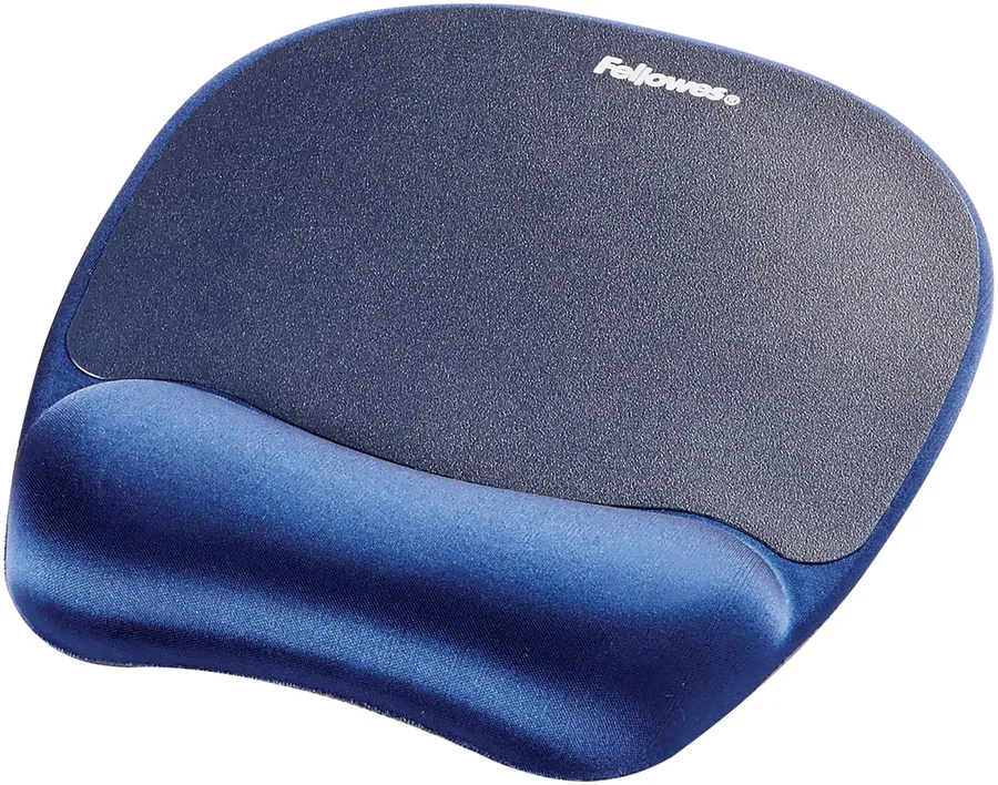 Коврик для мыши с подставкой под запястье Fellowes Memory Foam синий