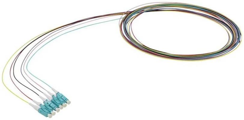 Excel OM3 LC/UPC 2m Fibre Pigtail, Pack of 12