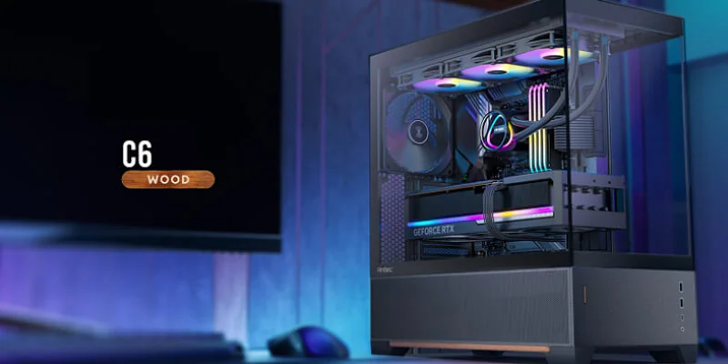 Antec C6 WOOD Black Case