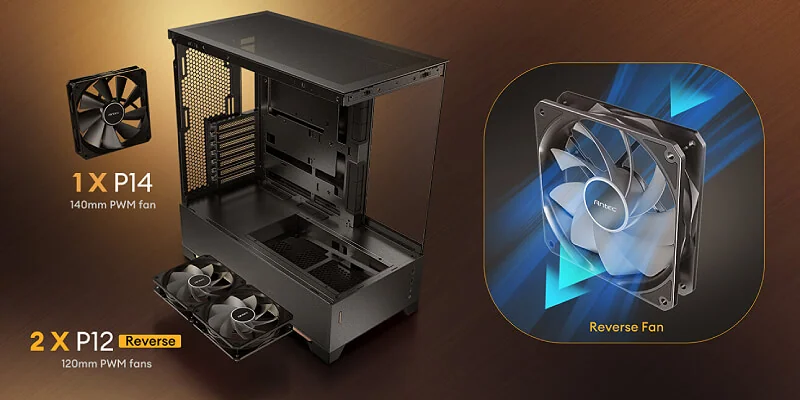Antec C6 WOOD Black Case