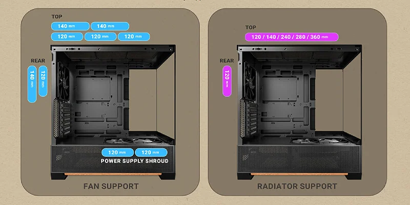 Antec C6 WOOD Black Case