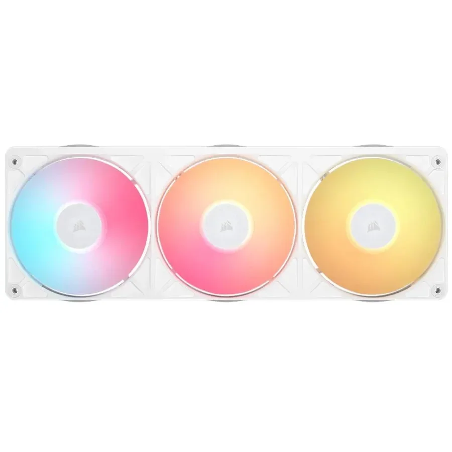 ערכת מאווררים למארז Corsair iCUE LINK RX360 II Unified Frame RGB PWM לבן