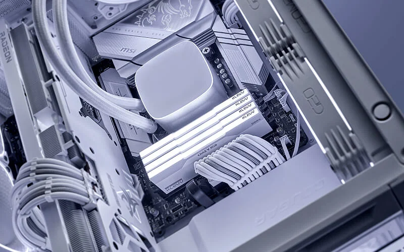 זיכרון לנייח Klevv DDR5 32GB (2x16GB) 6000 CL30 CRAS V RGB White