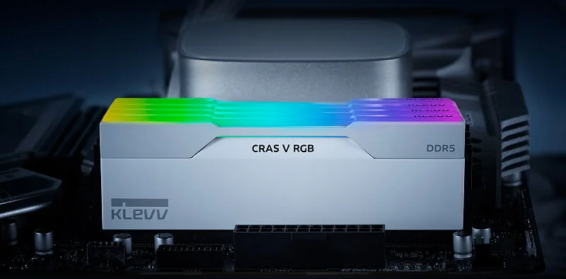זיכרון לנייח Klevv DDR5 32GB (2x16GB) 6000 CL30 CRAS V RGB White