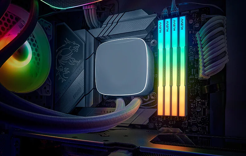 זיכרון לנייח Klevv DDR5 32GB (2x16GB) 6000 CL30 CRAS V RGB White