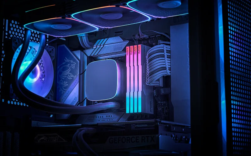 זיכרון לנייח Klevv DDR5 32GB (2x16GB) 6000 CL30 CRAS V RGB White