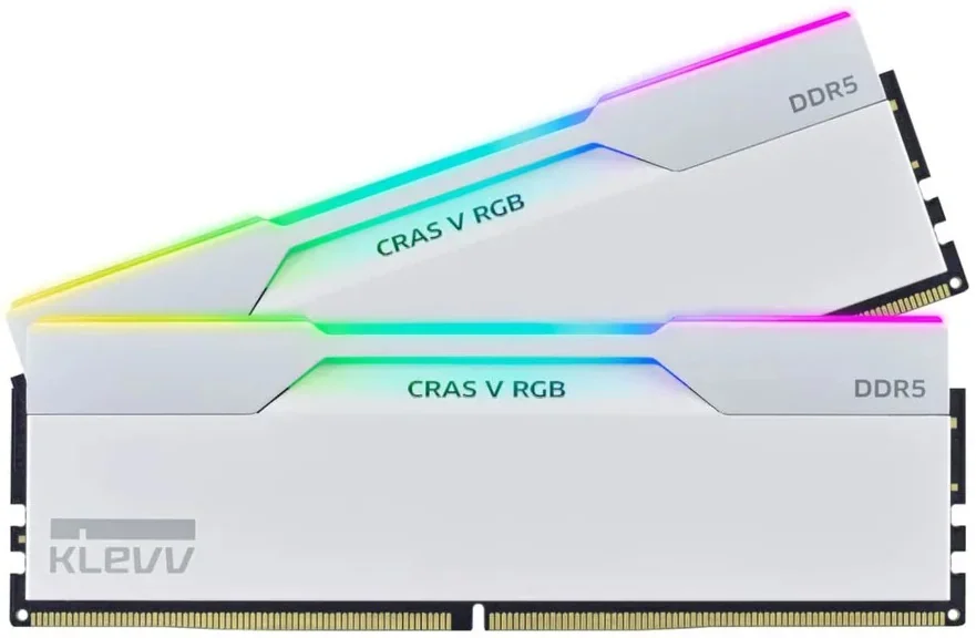 זיכרון לנייח Klevv DDR5 32GB (2x16GB) 6000 CL30 CRAS V RGB White