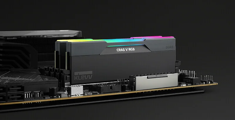 זיכרון לנייח DDR5 Klevv CRAS V RGB Black 64GB (2x32GB) 6000 CL30