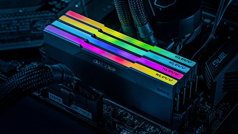 זיכרון לנייח DDR5 Klevv CRAS V RGB Black 64GB (2x32GB) 6000 CL30