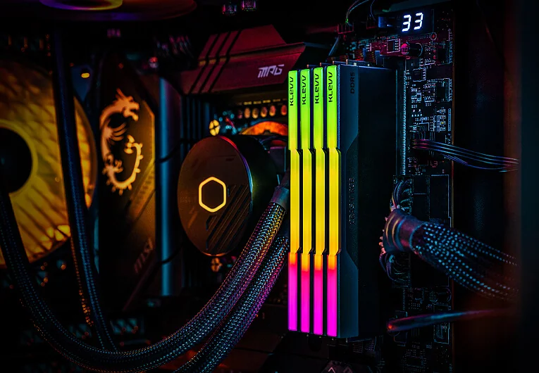 זיכרון לנייח DDR5 Klevv CRAS V RGB Black 64GB (2x32GB) 6000 CL30