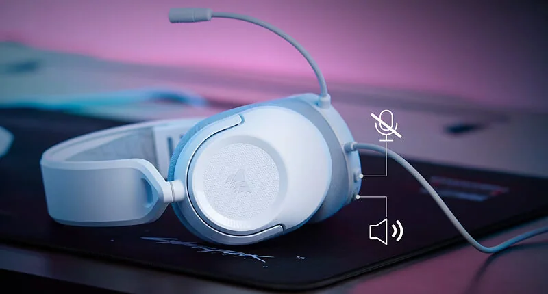 Corsair HS35 v3 White Wired Gaming Headset