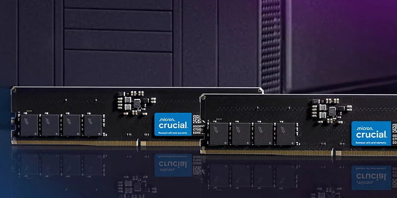 Crucial Pro 64GB (2x32GB) DDR5 6400 CL40 Black Desktop Memory