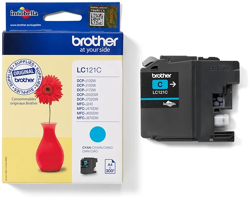 Brother LC-121C Cyan Original Ink Cartridge