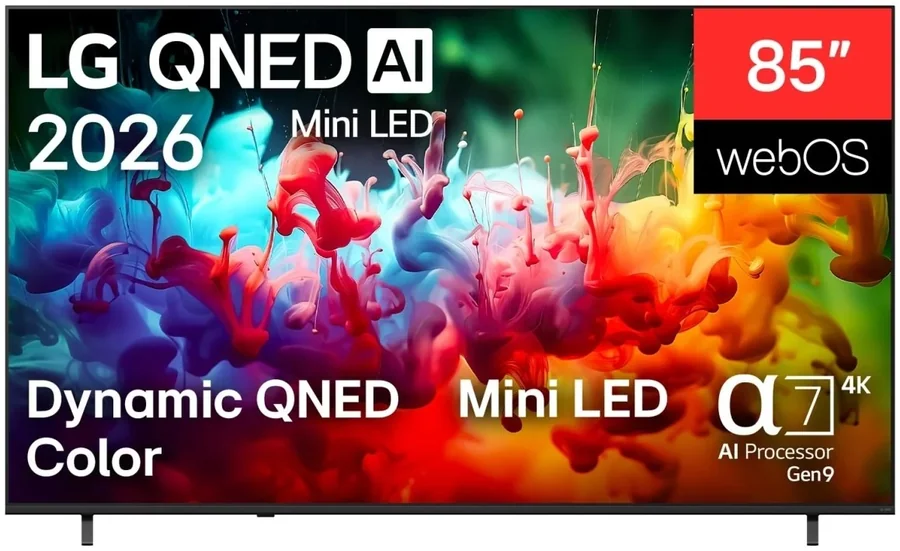 טלוויזיה חכמה LG 85QNED70B6T QNED MiniLED AI 4K