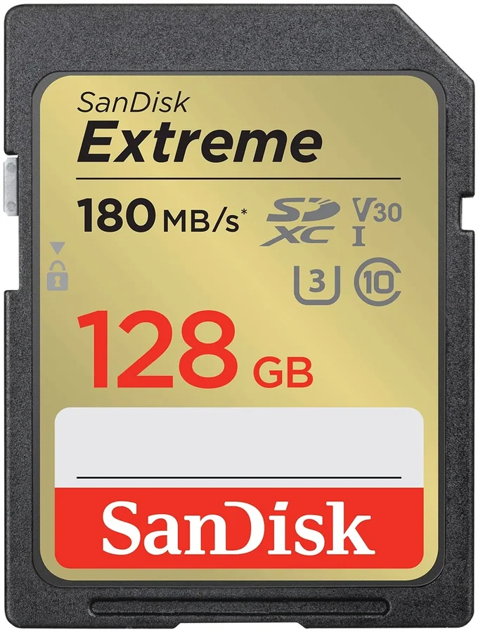 כרטיס זיכרון Sandisk Extreme SDXC UHS-I 128GB