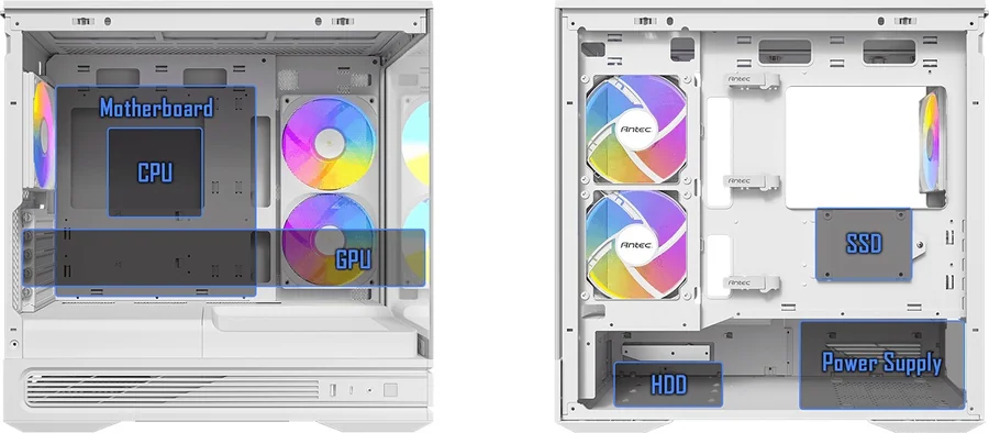 Antec C2M ARGB White Micro-ATX Case