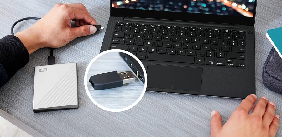 Внешний жесткий диск Western Digital My Passport Ultra USB-C 2 ТБ, серебристый