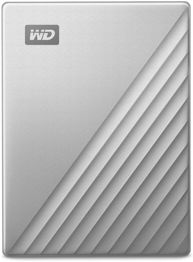 Внешний жесткий диск Western Digital My Passport Ultra USB-C 2 ТБ, серебристый