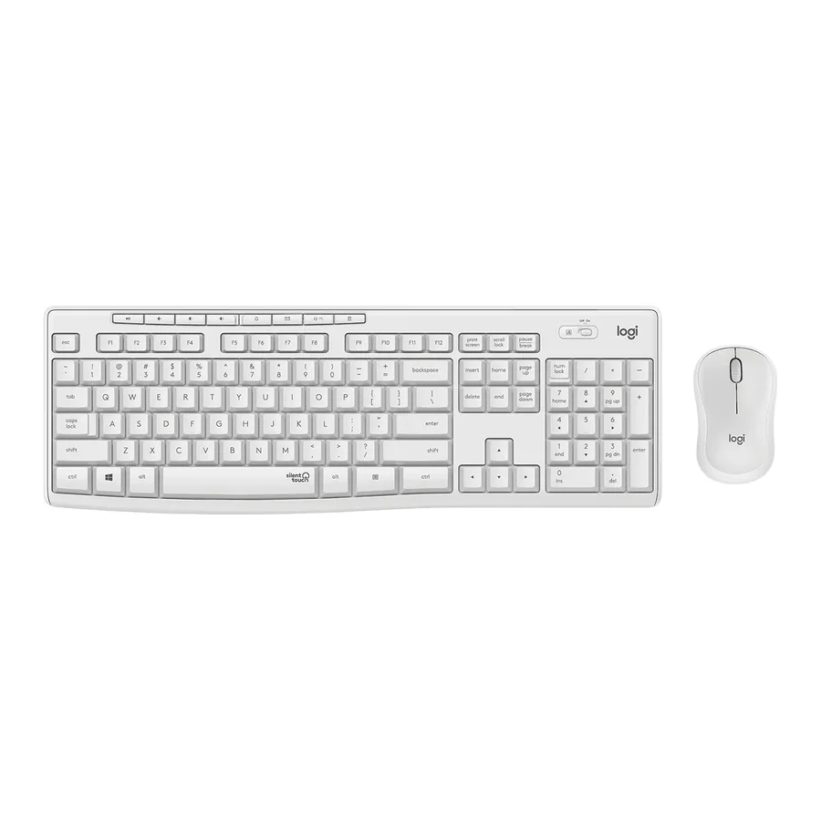 Logitech MK295 Silent Wireless Keyboard and Mouse Combo Off-white