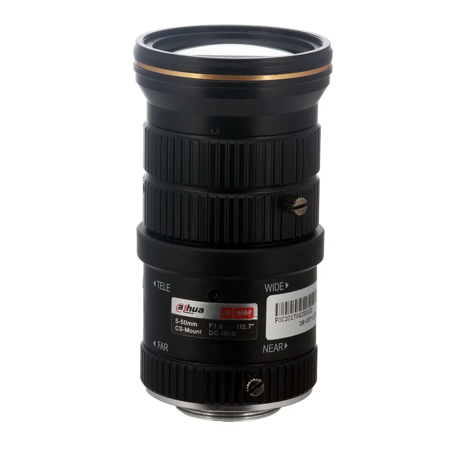 Объектив для камеры видеонаблюдения DAHUA PFL0550-E6D 6MP 5-50mm
