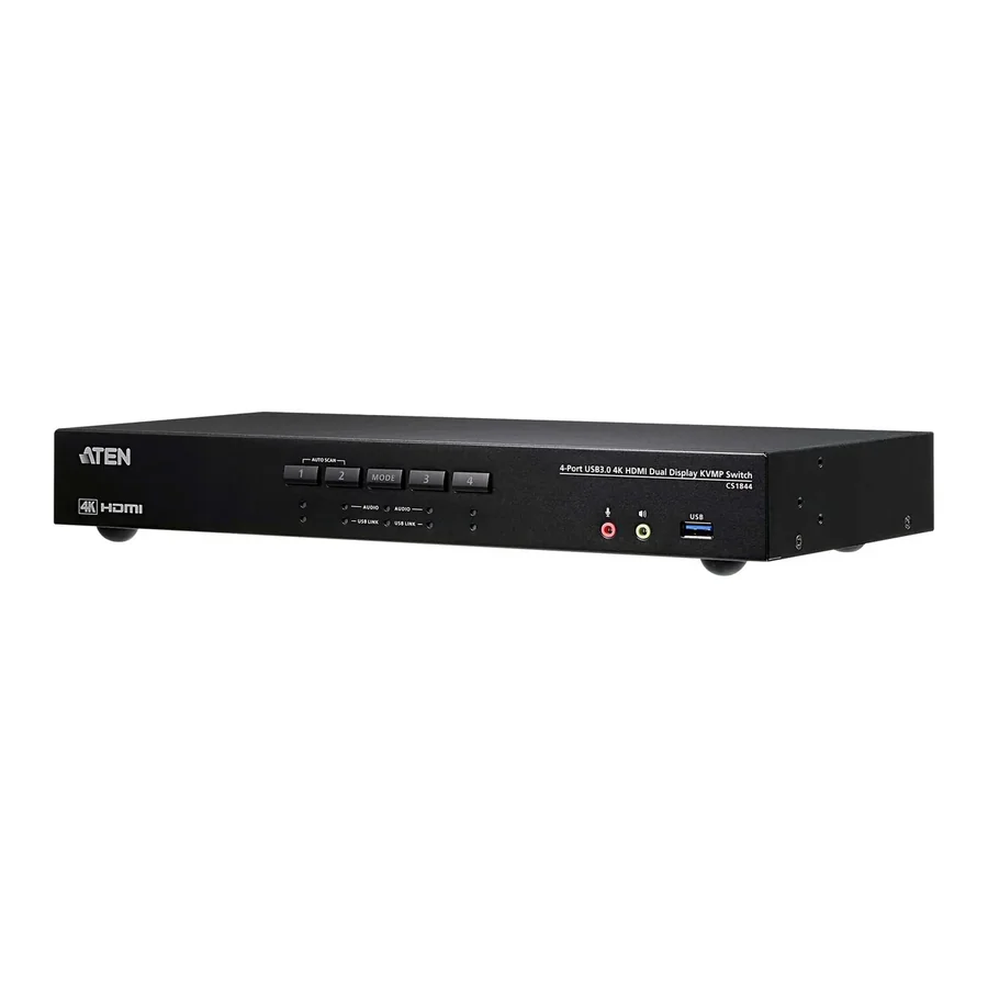 ATEN CS1844 4-Port USB 3.0 4K HDMI Dual Display KVMP Switch