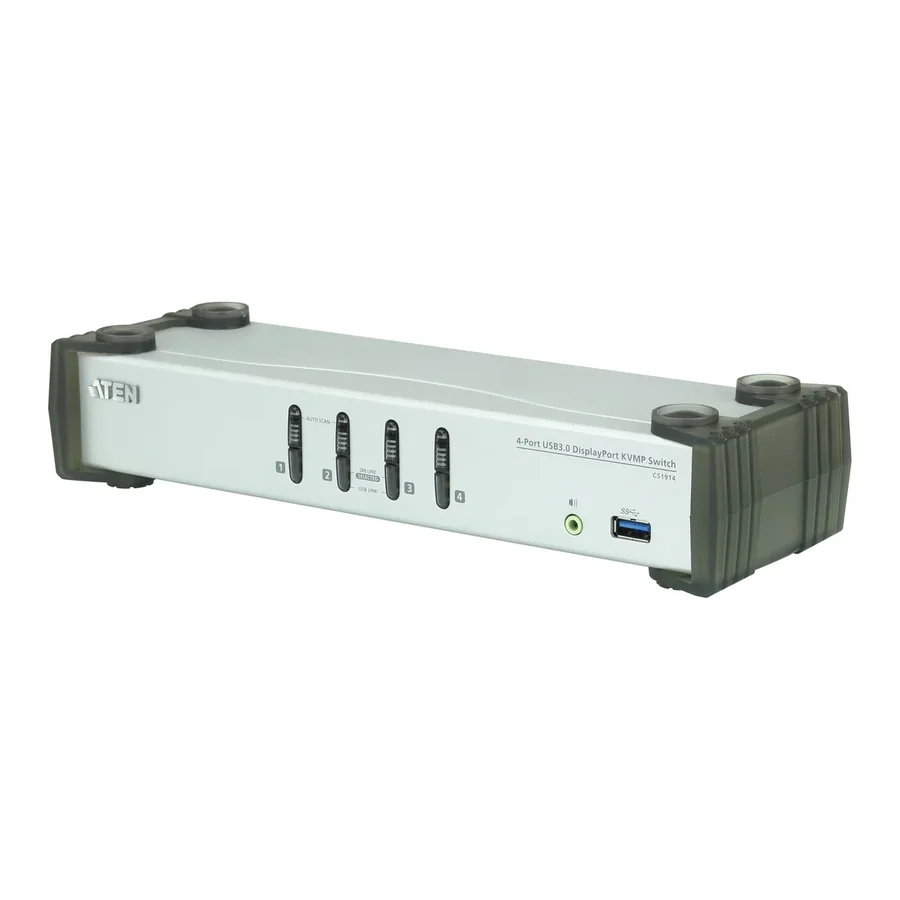 מתג KVM ATEN CS1914 4-Port USB 3.0 DisplayPort KVMP