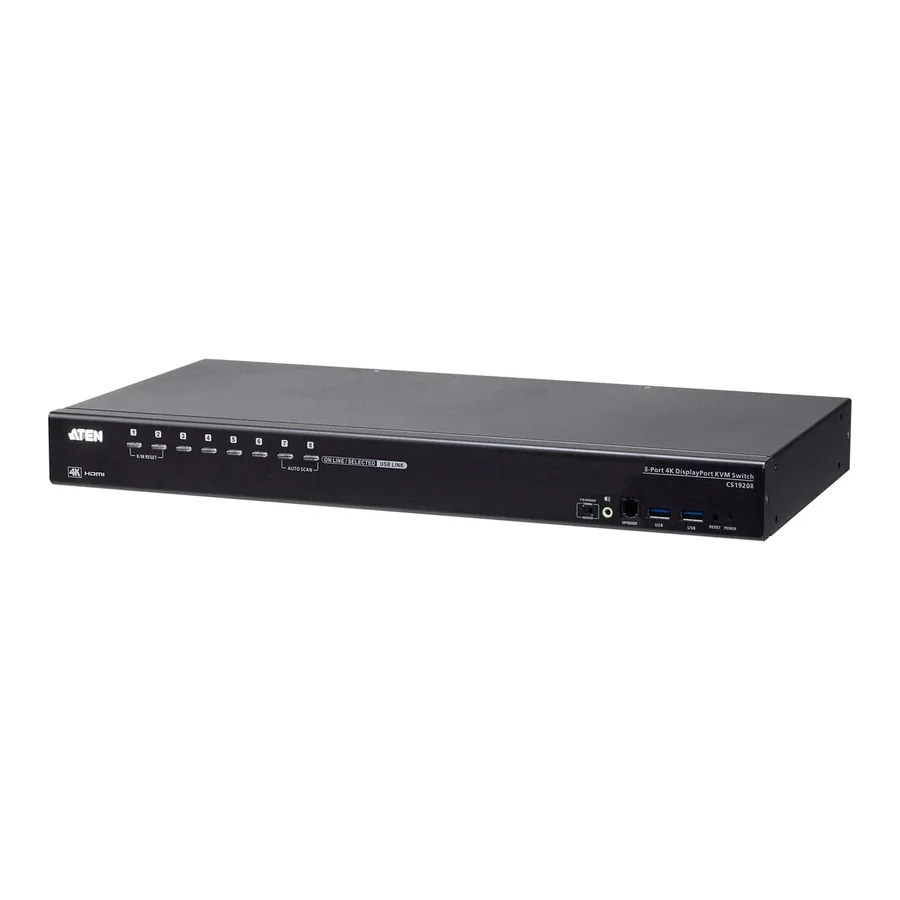מתג KVM ATEN CS19208 8-Port USB 3.0 4K DisplayPort 1U