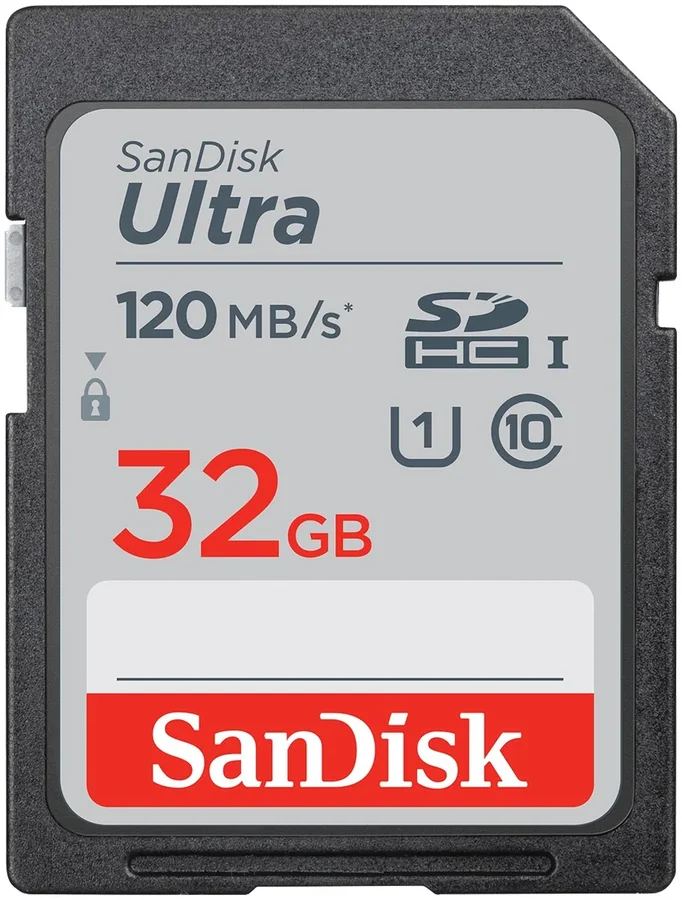 כרטיס זיכרון Sandisk Ultra SDHC UHS-I 32GB 120MB/s