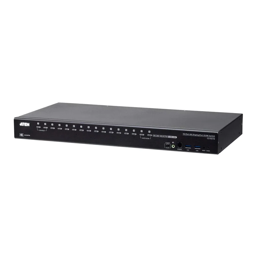 מתג KVM ATEN CS19216 16-Port USB 3.0 4K DisplayPort 1U