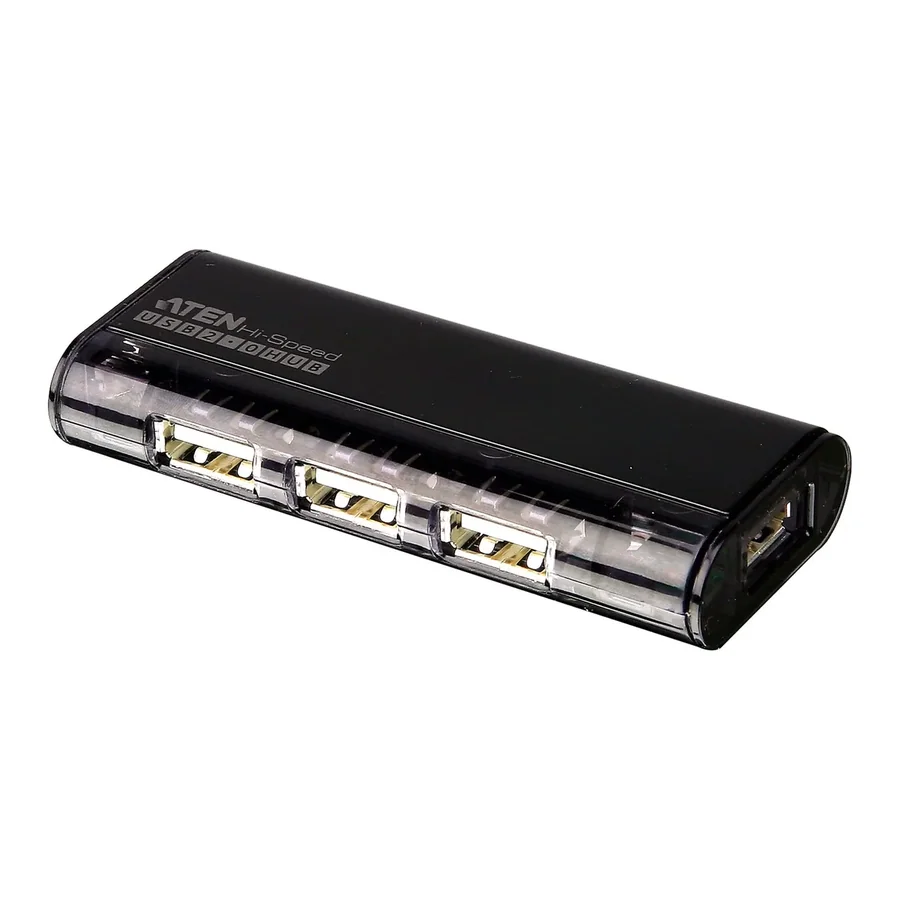 Хаб USB ATEN UH284 4-Port USB 2.0 Magnetic, черный