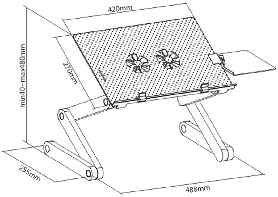 שולחן מתכוונן למחשב נייד Lumi LPD03-4