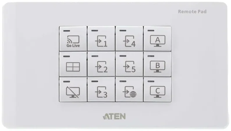 לוח 12 מקשים לבקרה ATEN VPK312 לבן